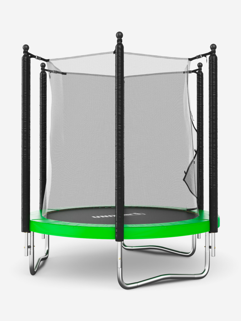 Батут каркасный UNIX Line Simple 6 ft Green с внутренней защитной сеткой, общий диаметр 183 см, до 100 кг