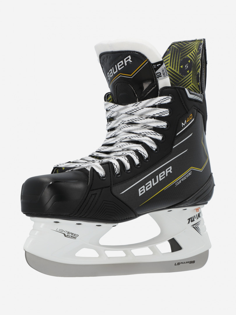 Коньки хоккейные Bauer Supreme M40 SR FIT1 31565400299 Черный, размер 42,41,43.5,46,44,43,41.5, фото 2