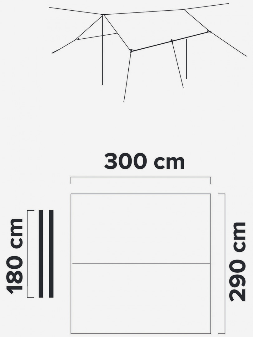 фото Тент northland sunblock tarp, серый