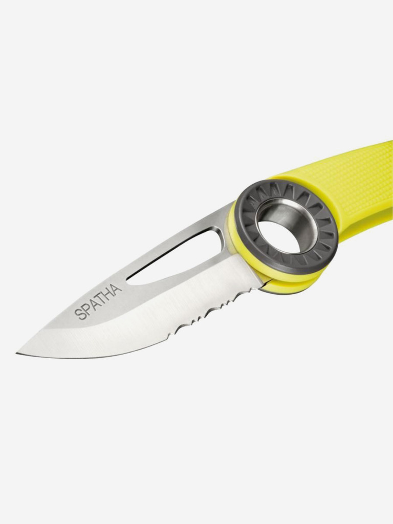 Нож туристический Petzl Spatha, желтый