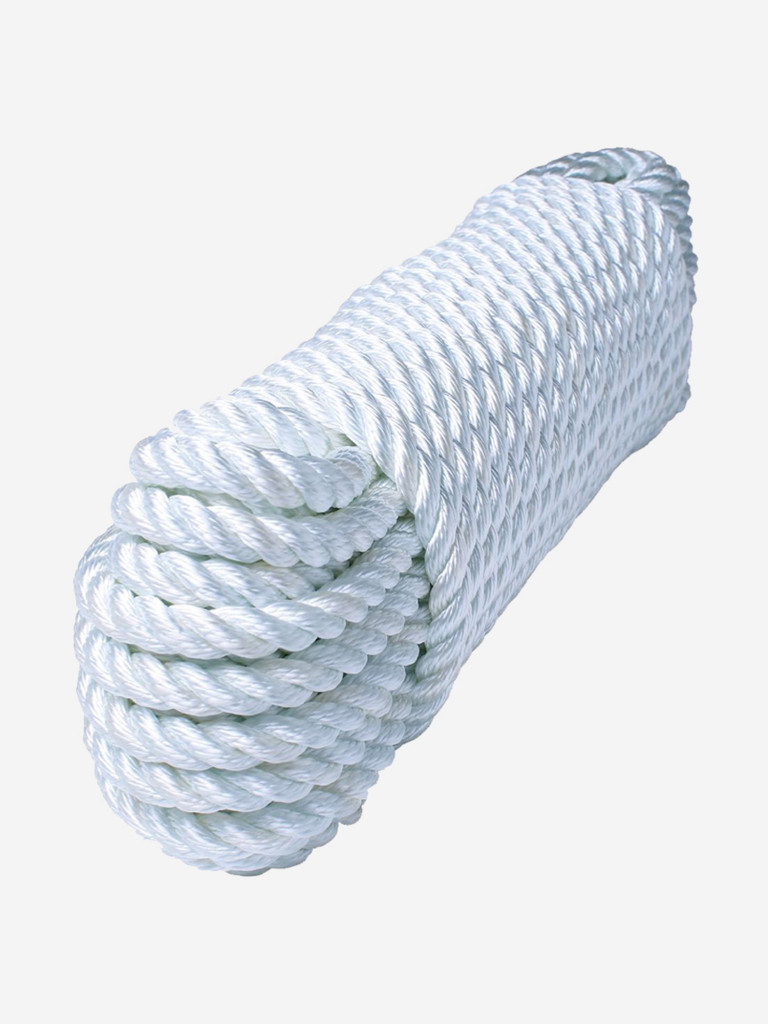 Канат крученый Петроканат ШВАРТОВЫЙ 14,0 мм, белый, 3000 кг, 9 м, евромоток