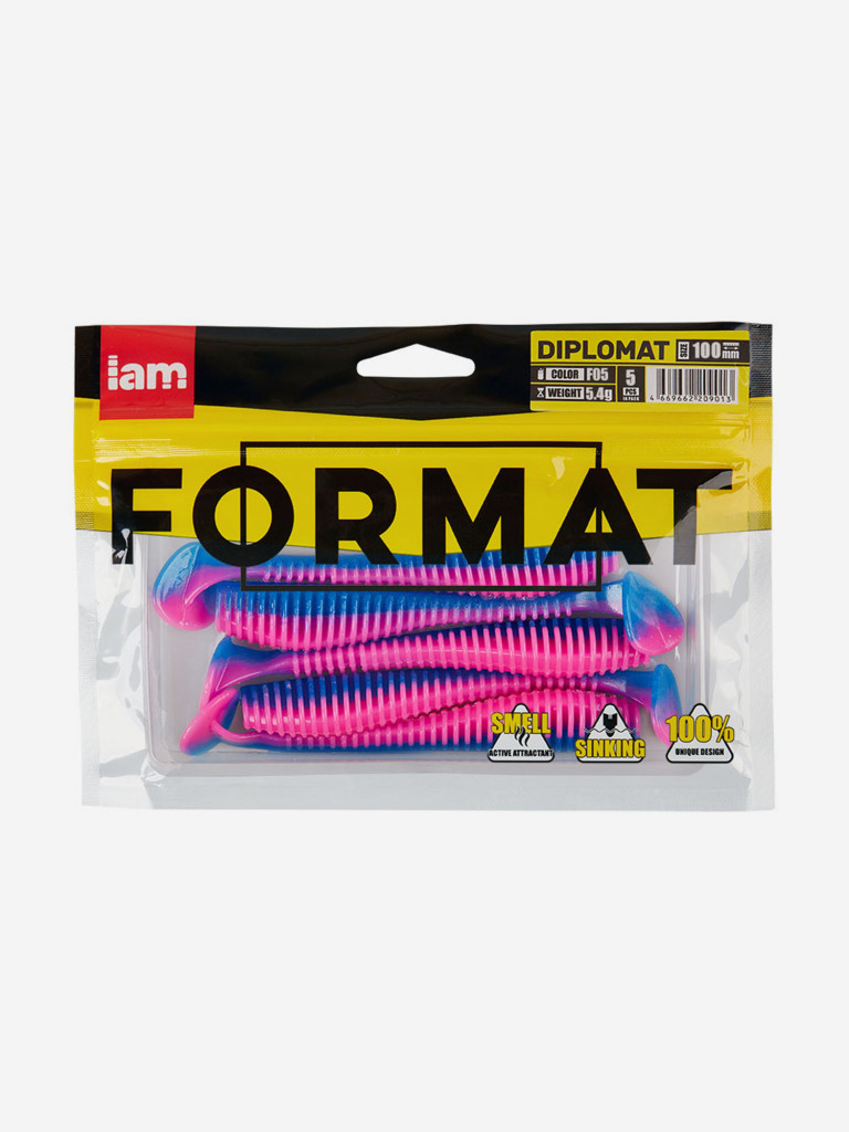 Силиконовая приманка FORMAT DIPLOMAT 100mm (5шт.) цвет F05