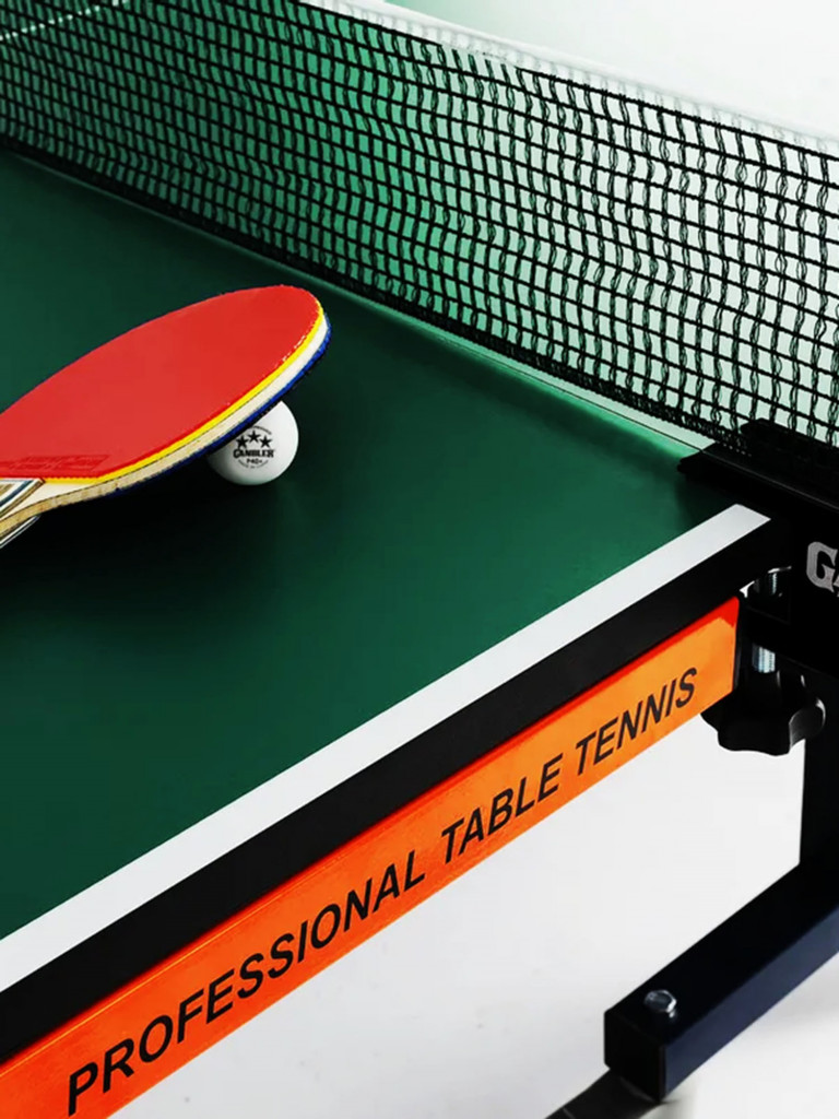 Стол теннисный GAMBLER FIRE Зеленый, профессиональный, для помещений, для школы, складной, с колесами