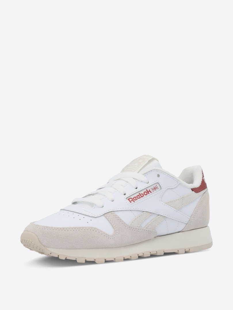 фото Кроссовки женские reebok classic leather, белый