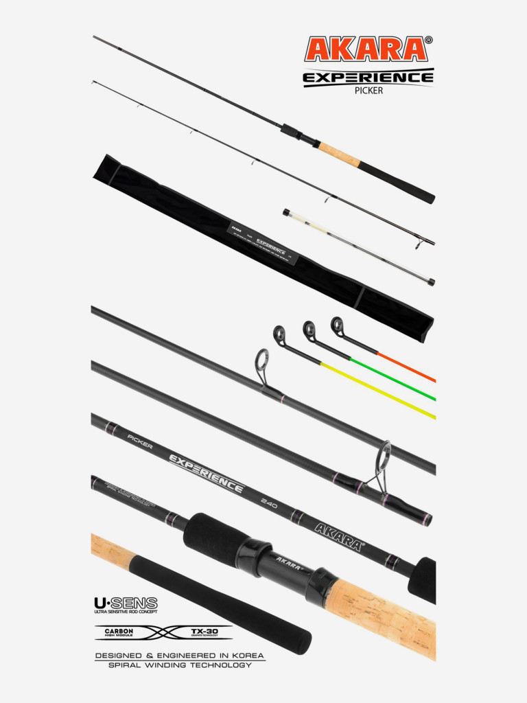 Удилище штекерное фидерное Akara Experience Picker TX-30 2,4м. (10-20-30)