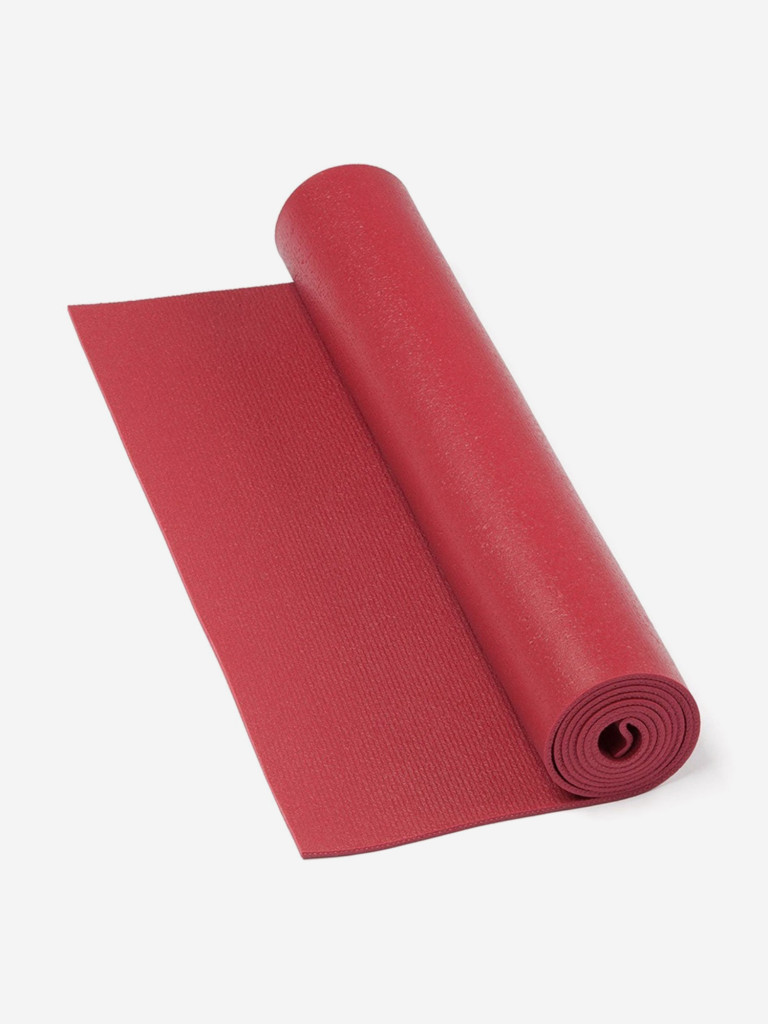 ЛЁГКИЙ коврик для йоги фитнеса Kailash Кайлаш, бордовый, 220 x 60 х 0,3 см, прочный и нескользящий из Германии, Bodhi Бодхи