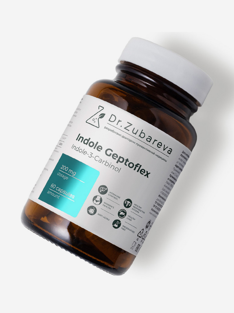 Индол Гептофлекс, 60 капсул Dr. Zubareva