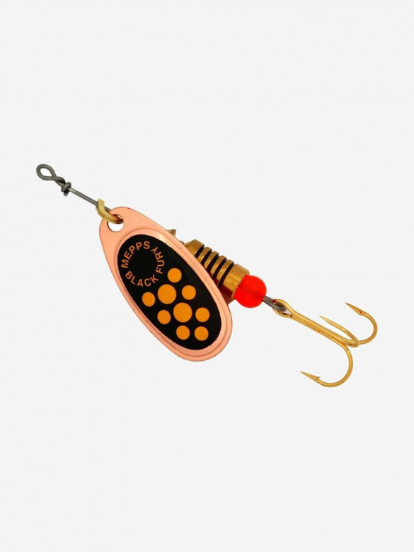 Блесна для рыбалки вертушка Mepps BLACK FURY 2, Copper/Yellow, 1 штука