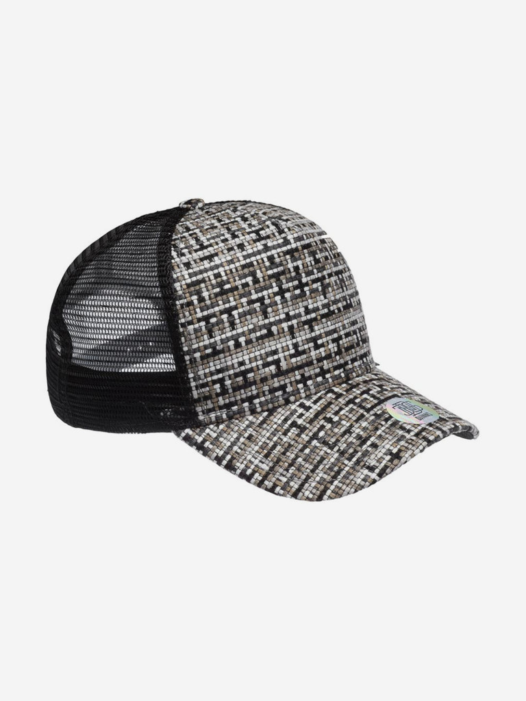 Бейсболка с сеточкой DJINNS HFT Bubble Tweed (черный)