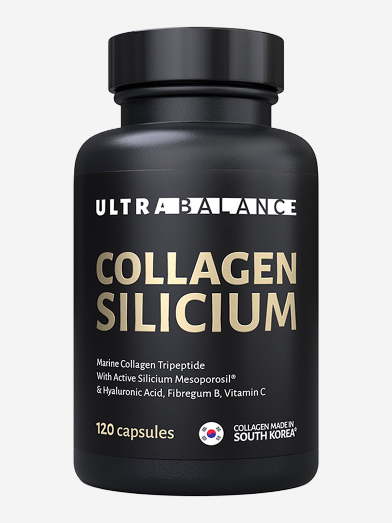 Коллаген с кремнием Ultrabalance трипептид морской с витамином С 120 капсул