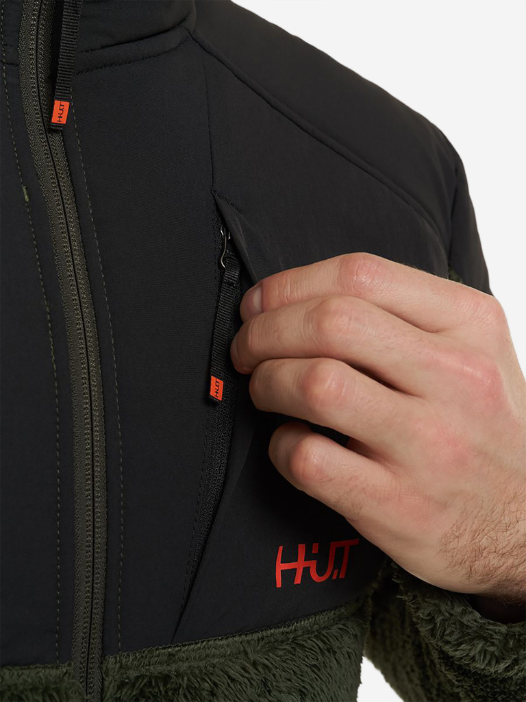Кофта мужская HUT BORON на молнии хаки