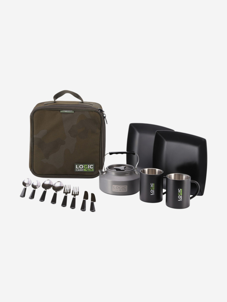 Набор посуды для двух персон с чайником LOGIC CARP 2MAN MUGS & KETTLE DINNING SET