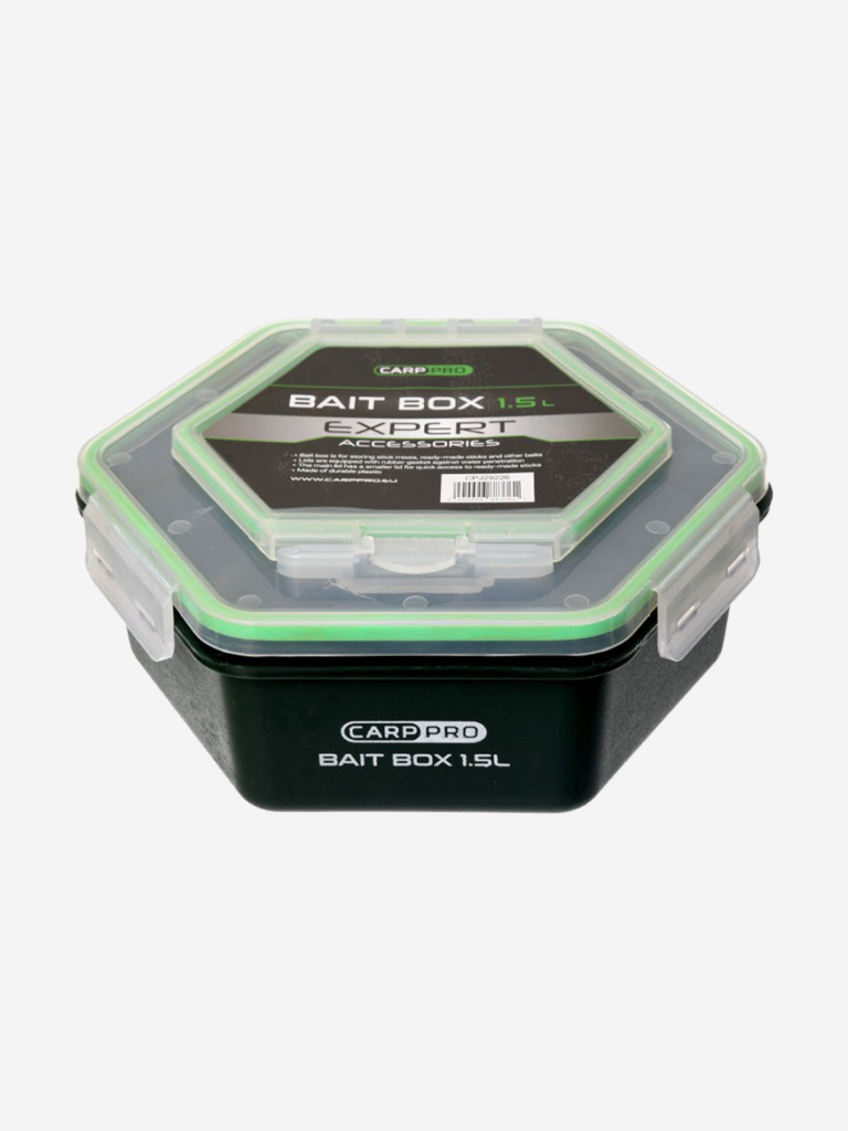 Контейнер для прикормки CARP PRO 1,5л с крышкой без отверствий