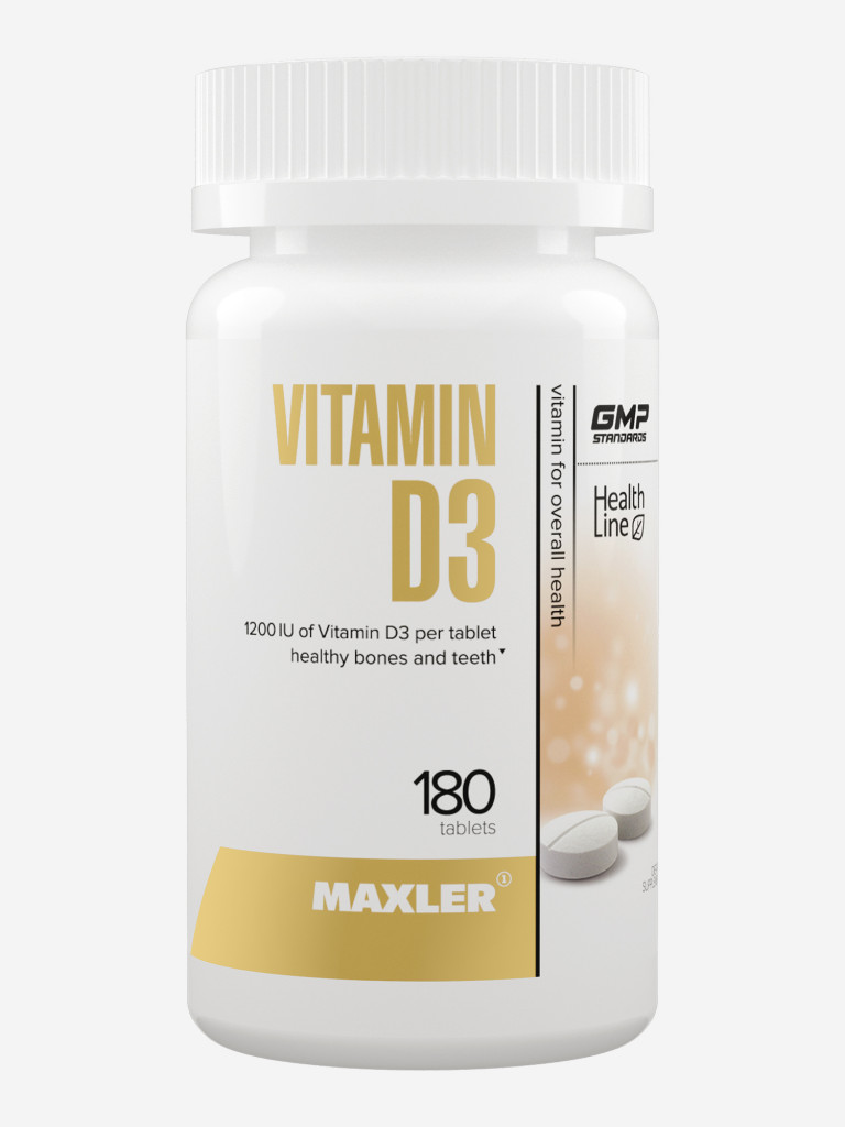 Витамин Д3 30 мкг (1,200 МЕ) Maxler Vitamin D3 1200 IU, 180 таблеток