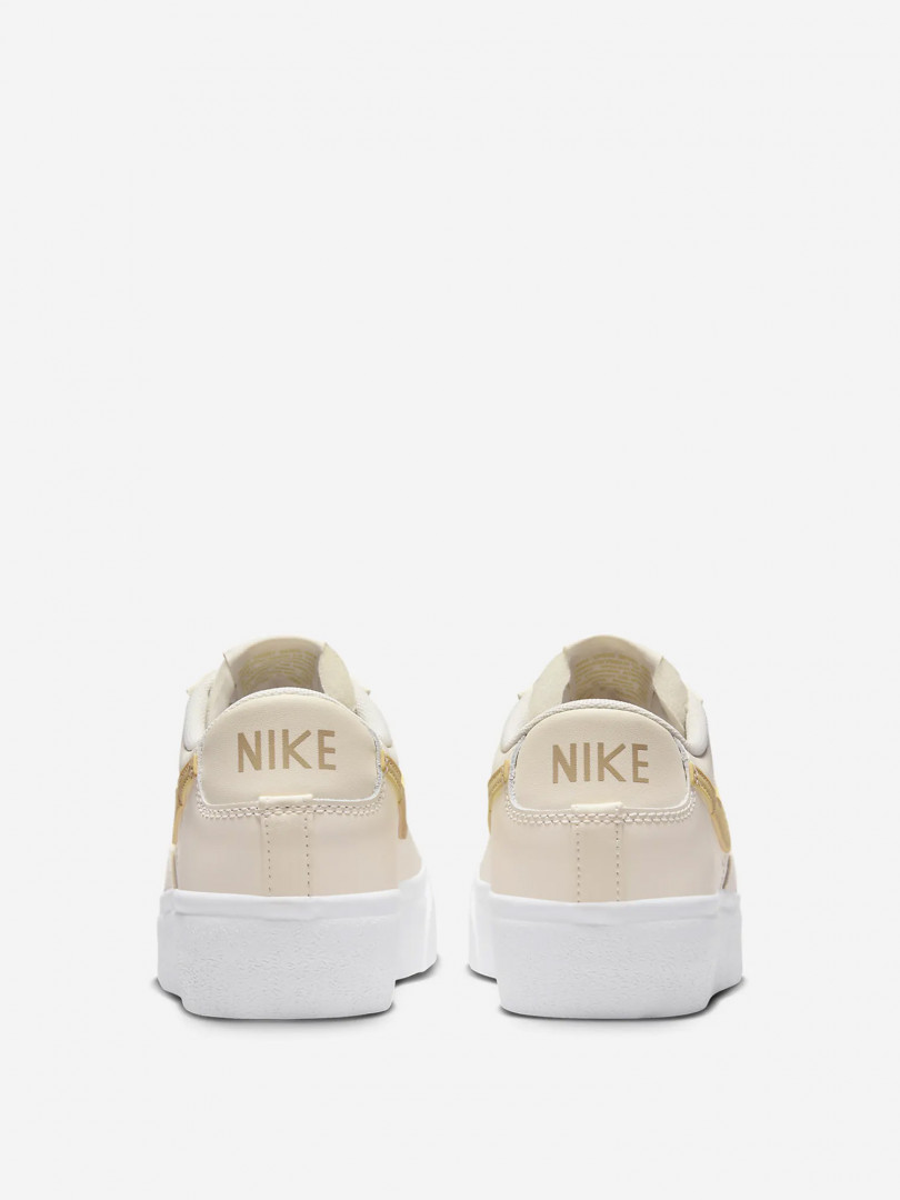 фото Кеды женские nike blazer low platform, бежевый