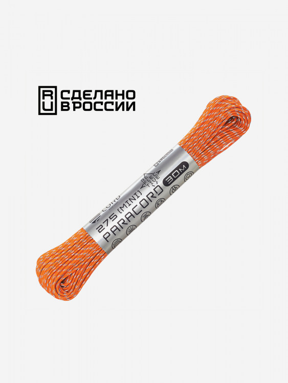 Паракорд 275 (мини) CORD nylon 30м RUS световозвращающий (neon orange)
