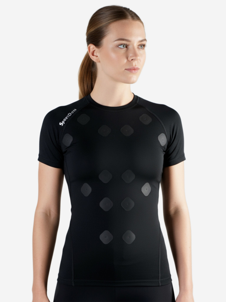 Компрессионная футболка-суппорт спины SportDots, женская,TSH