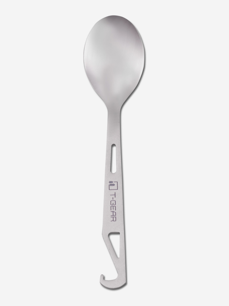 Ложка с крючком титановая T-Gear Titanium Hooked Spoon Polished
