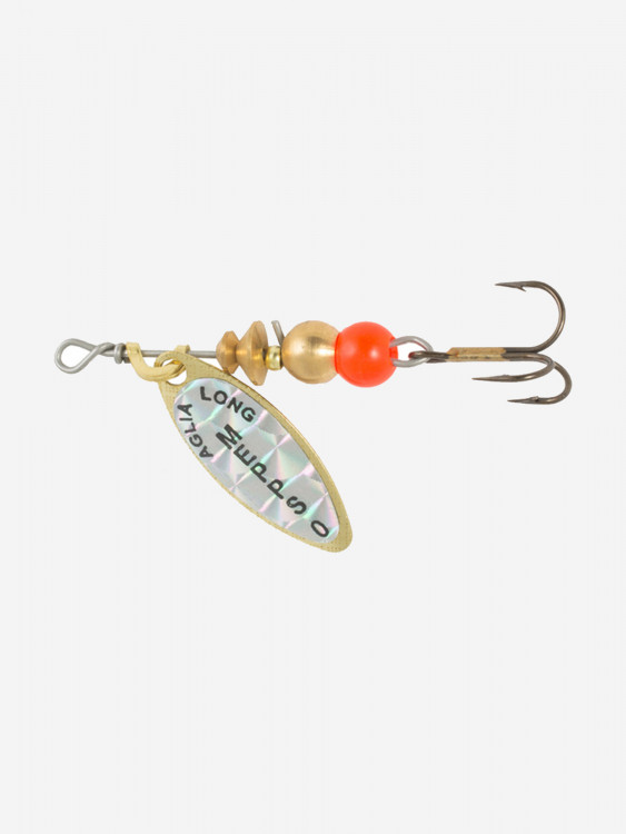 Блесна для рыбалки вертушка Mepps AGLIA LONG RAINBO, 0, Gold, 1 штука