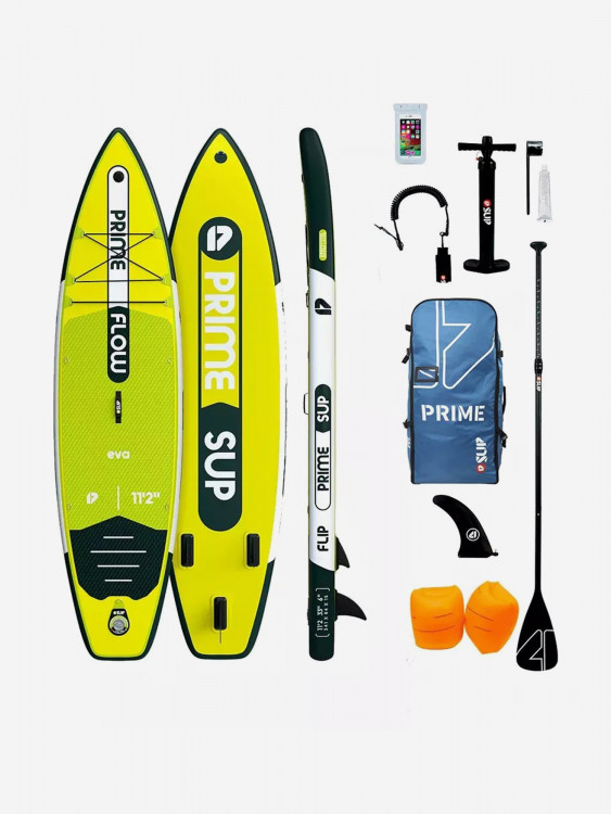 Сапборд надувной Prime 11.2x33x6 Flow yellow, 341x84x15 см