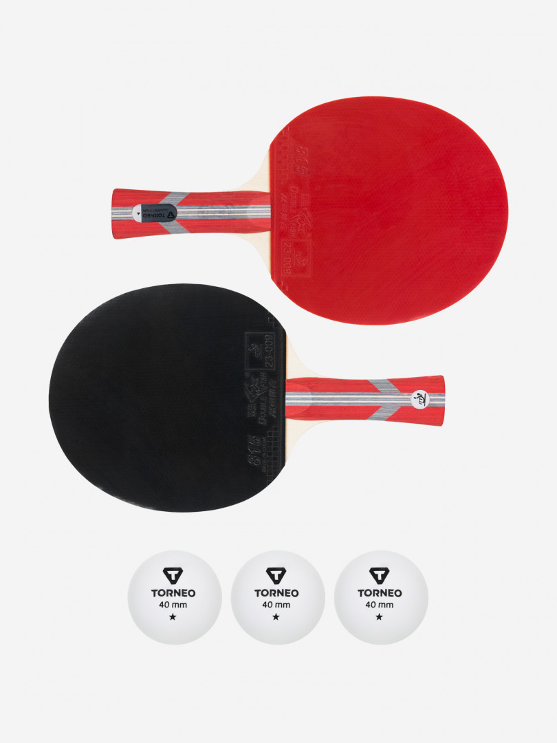 Набор для настольного тенниса Torneo Competition 2 ракетки 3 мяча Красный 1999₽