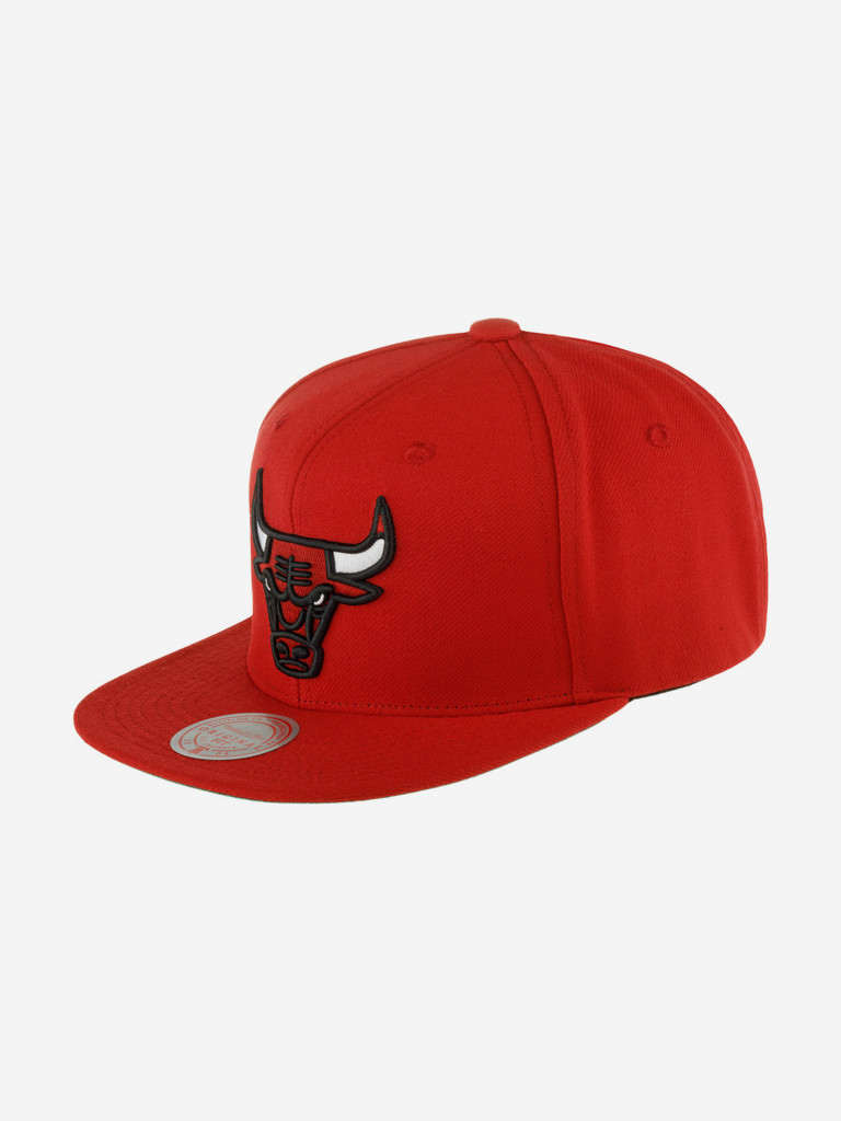Бейсболка с прямым козырьком MITCHELL NESS HHSS5341-CBUYYPPPRED1 Chicago Bulls NBA (красный)