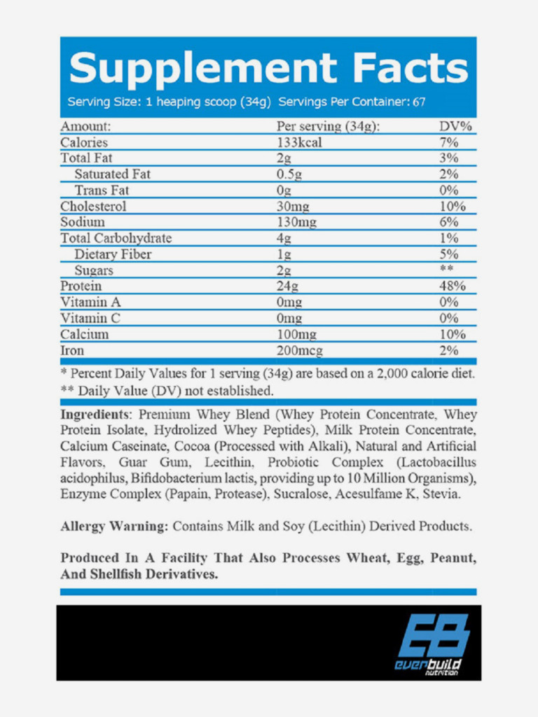 Протеин Everbuild Nutrition ULTRA PREMIUM WHEY BUILD 2270 гр