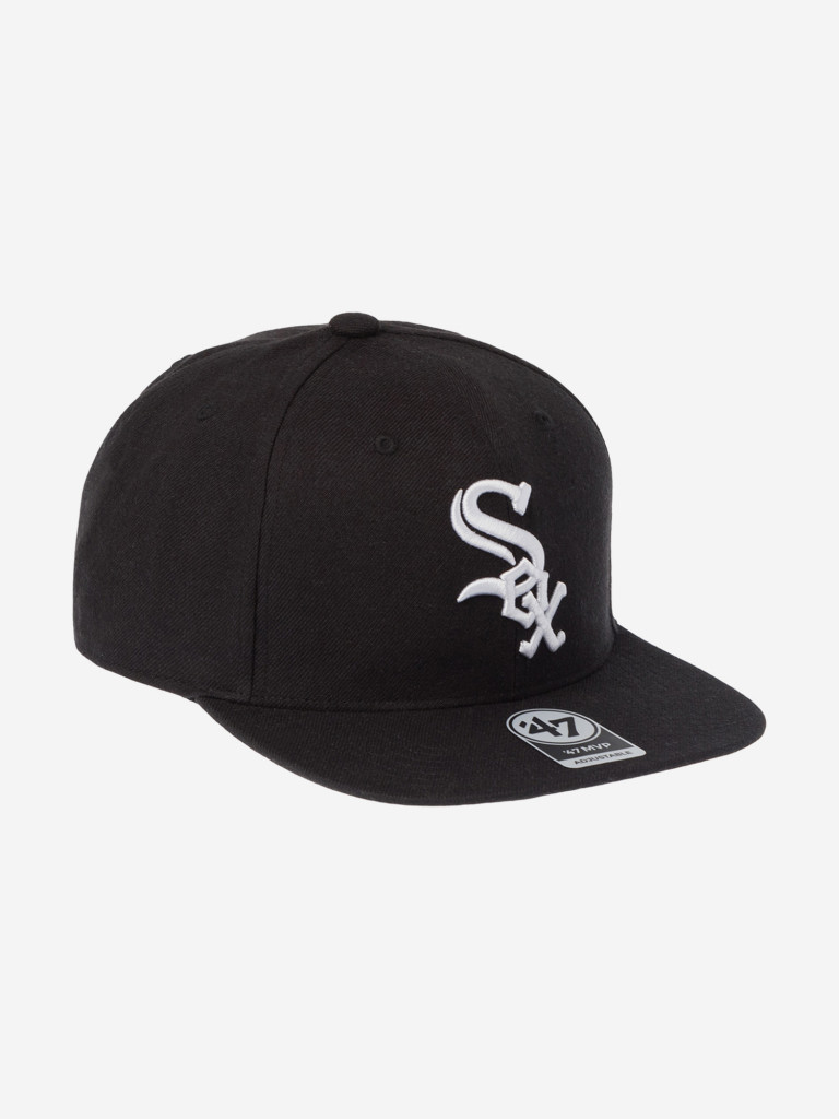 Бейсболка с прямым козырьком 47 BRAND B-NSHOT06WBP-BK Chicago White Sox MLB