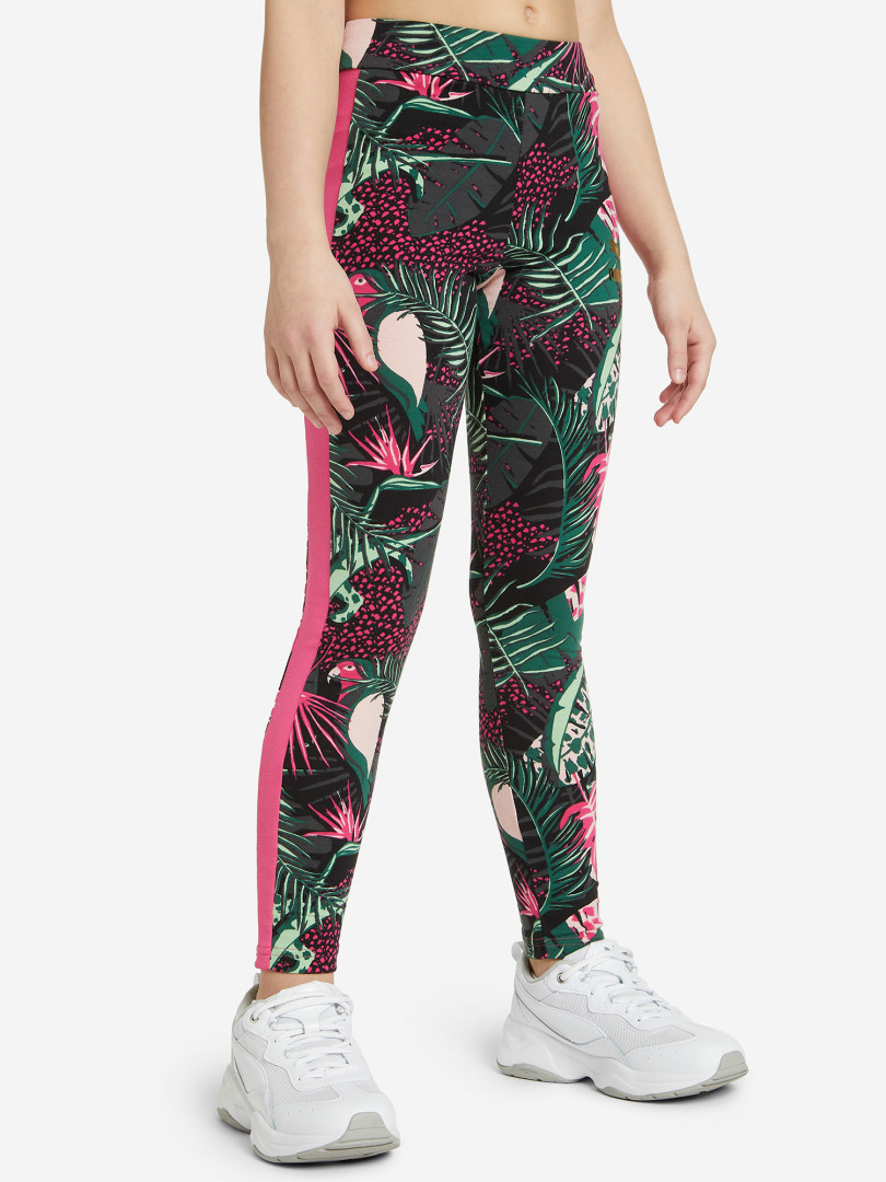 фото Легинсы для девочек puma t7 vacay queen aop, розовый
