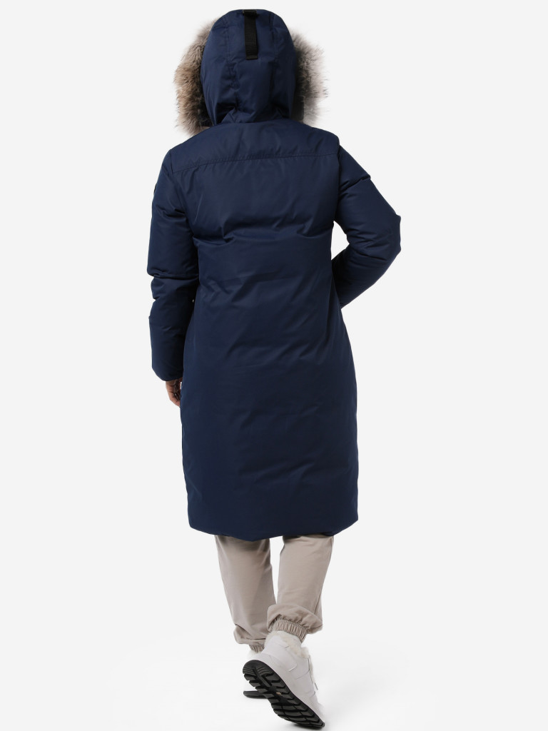 Пуховик женский удлиненный с мехом
