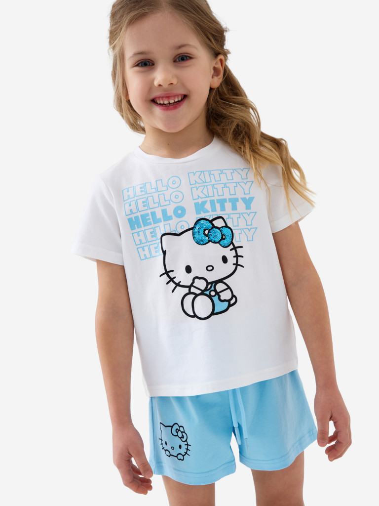 Комплект для девочек: футболка, шорты PlayToday