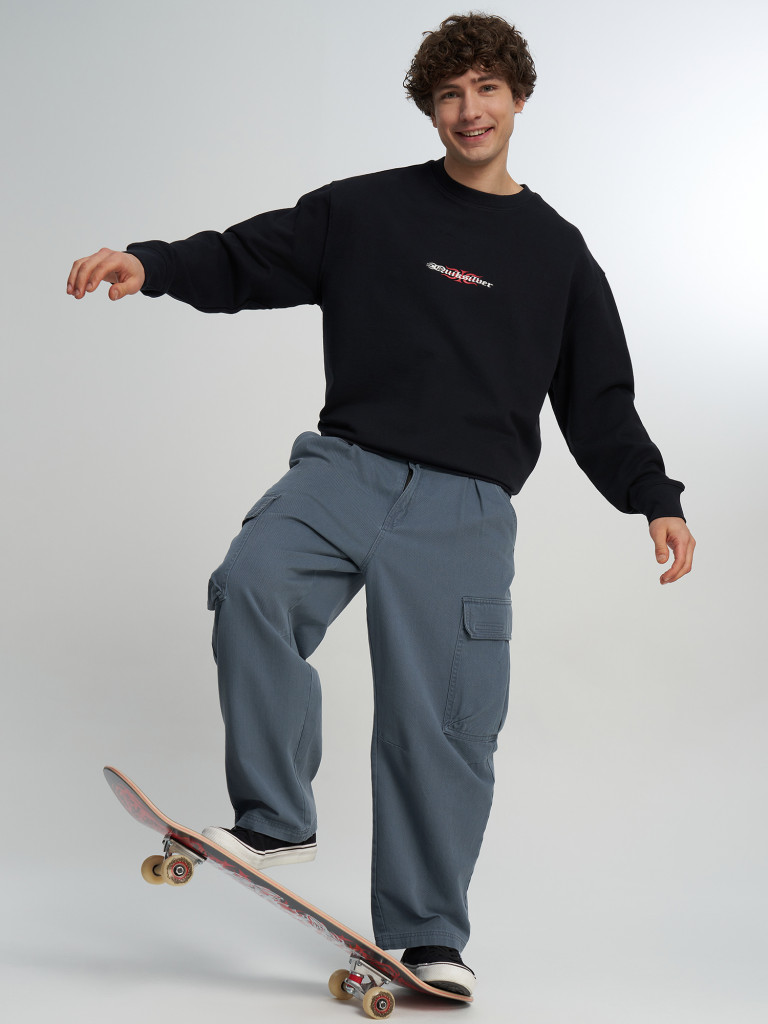 Свитшот мужской оверсайз Quiksilver Mercury Trident Crew