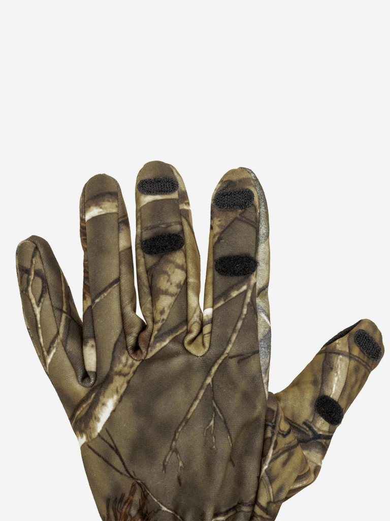 Перчатки для рыбалки и охоты утепленные Helios STRIKER КМФ на липучке