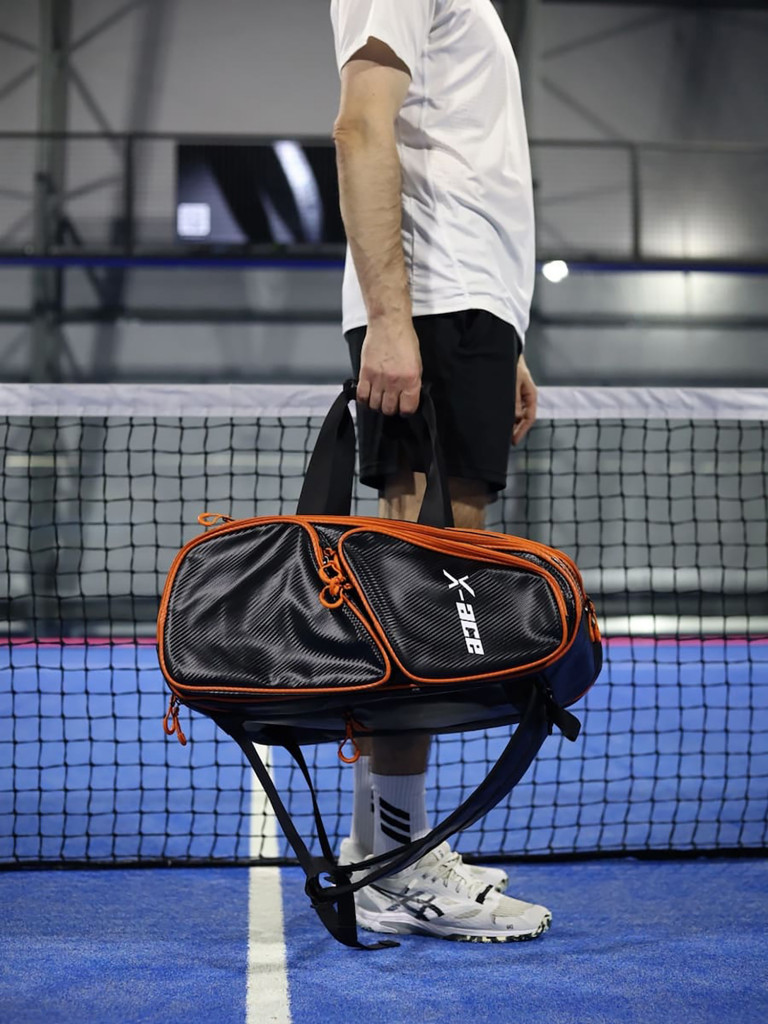 Спортивный рюкзак для падел-тенниса, черно-оранжевый