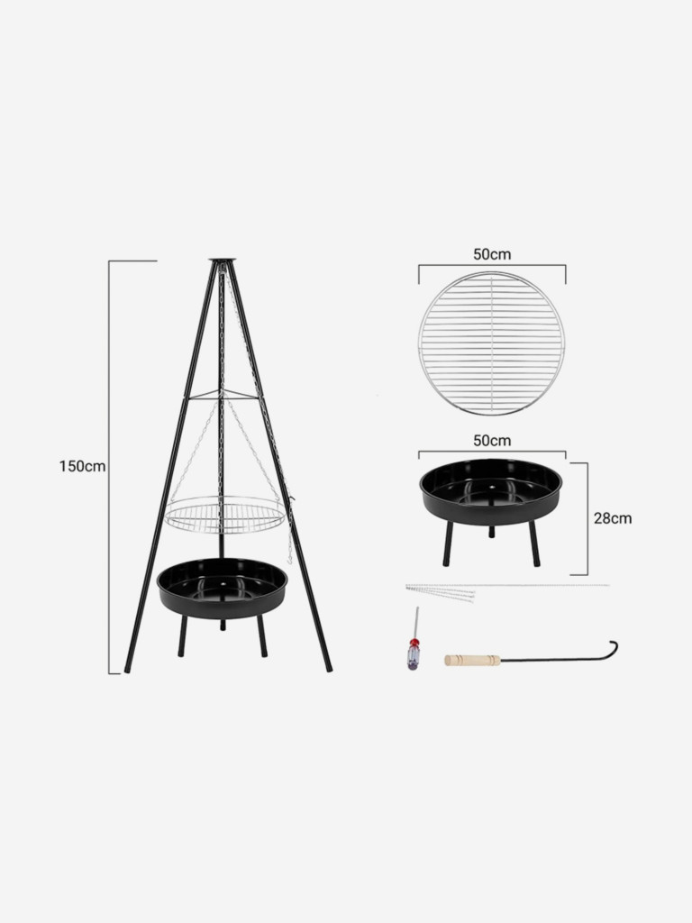 Тренога для барбекю 2318 Tripod Bonfire stand