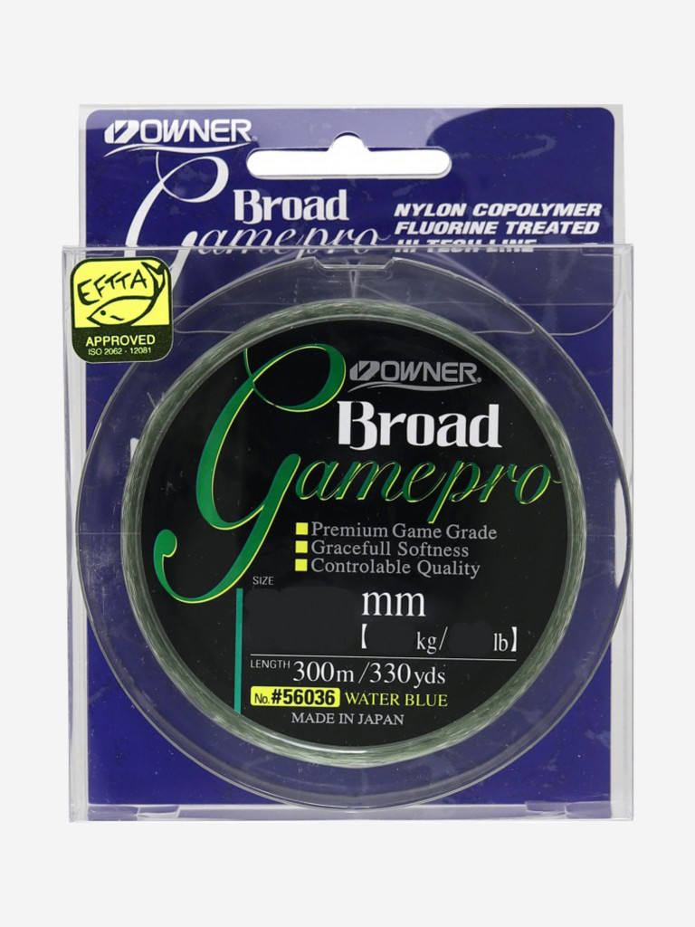 Леска Broad Game Pro blue OWNER 300м 0.42мм 11.8кг