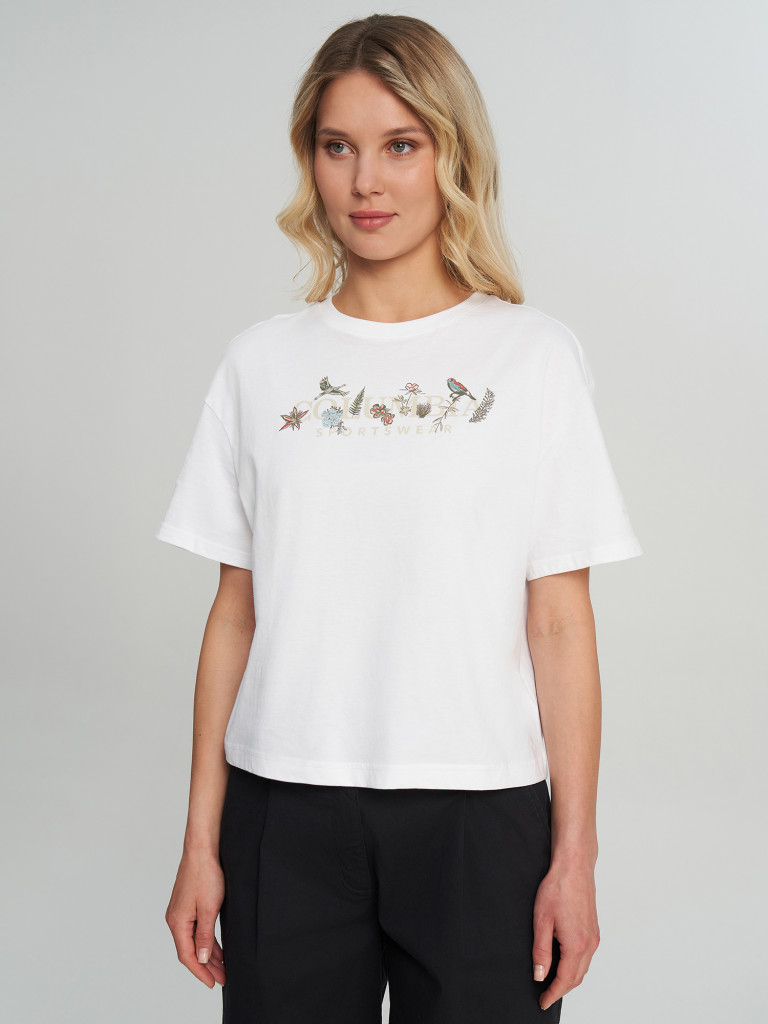 Футболка женская Columbia Rolling Bend Graphic Relaxed Crop SS