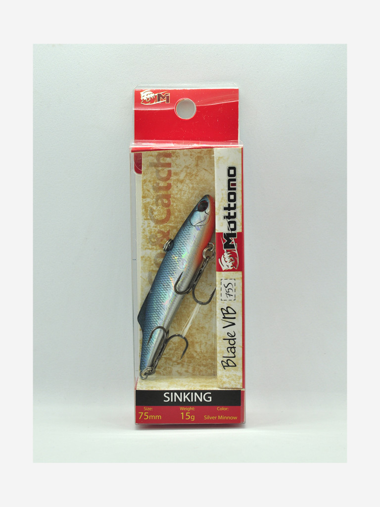 Воблер Mottomo Blade VIB 75S 15g Silver Minnow
