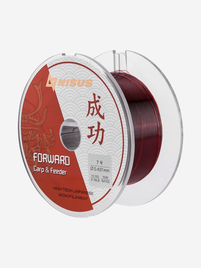 Леска для рыбалки Nisus FORWARD Carp&Feeder Nylon 0,437мм, 150м, 14,1кг, темно-коричневый