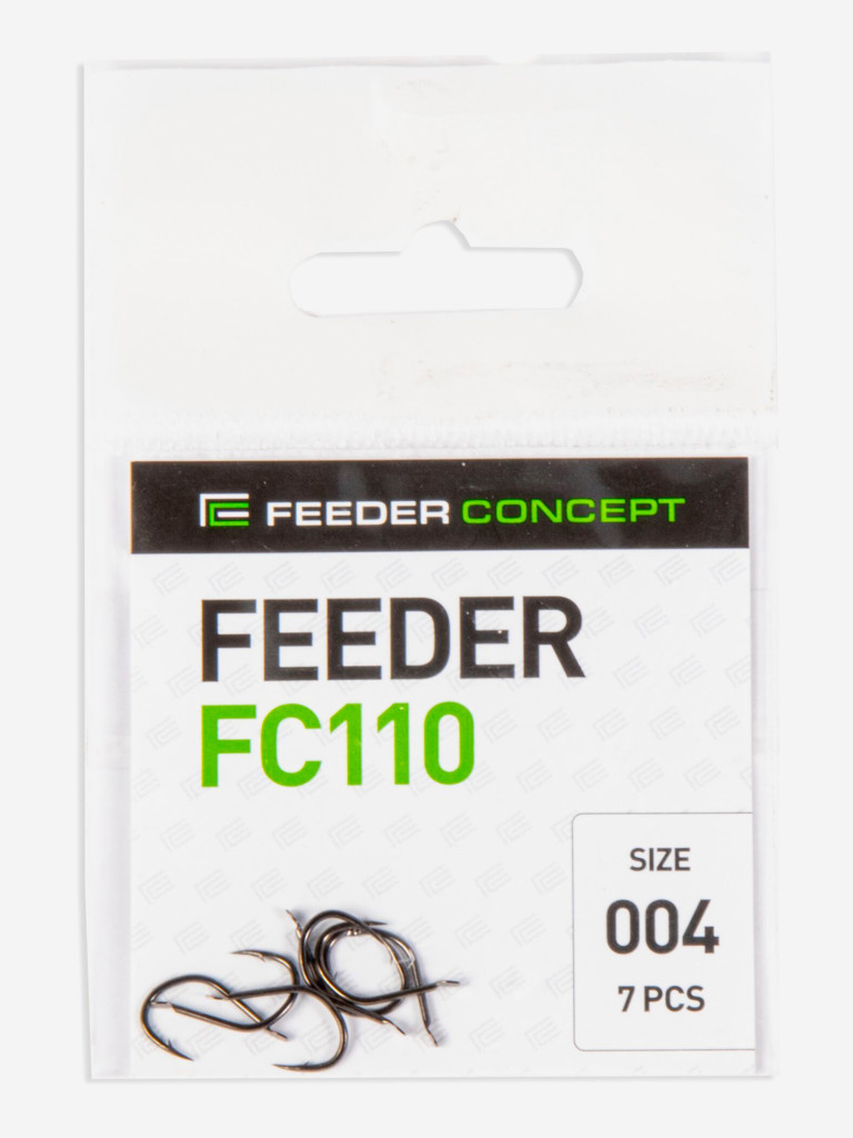 Крючки рыболовные Feeder Concept FC110 рыболовные №004 для фидера и поплавочной ловли, набор 35 штук