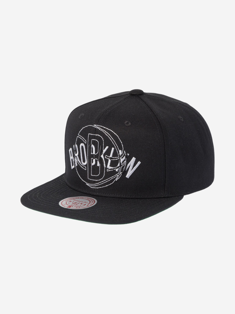 Бейсболка с прямым козырьком MITCHELL NESS HS9643-BNEBLCK Brooklyn Nets NBA
