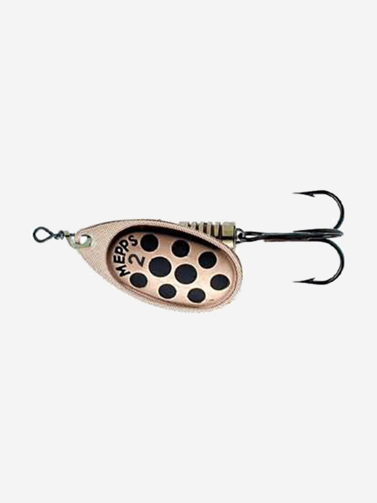 Блесна для рыбалки вертушка Mepps AGLIA PTS, 2, Copper/Black dots, 1 штука