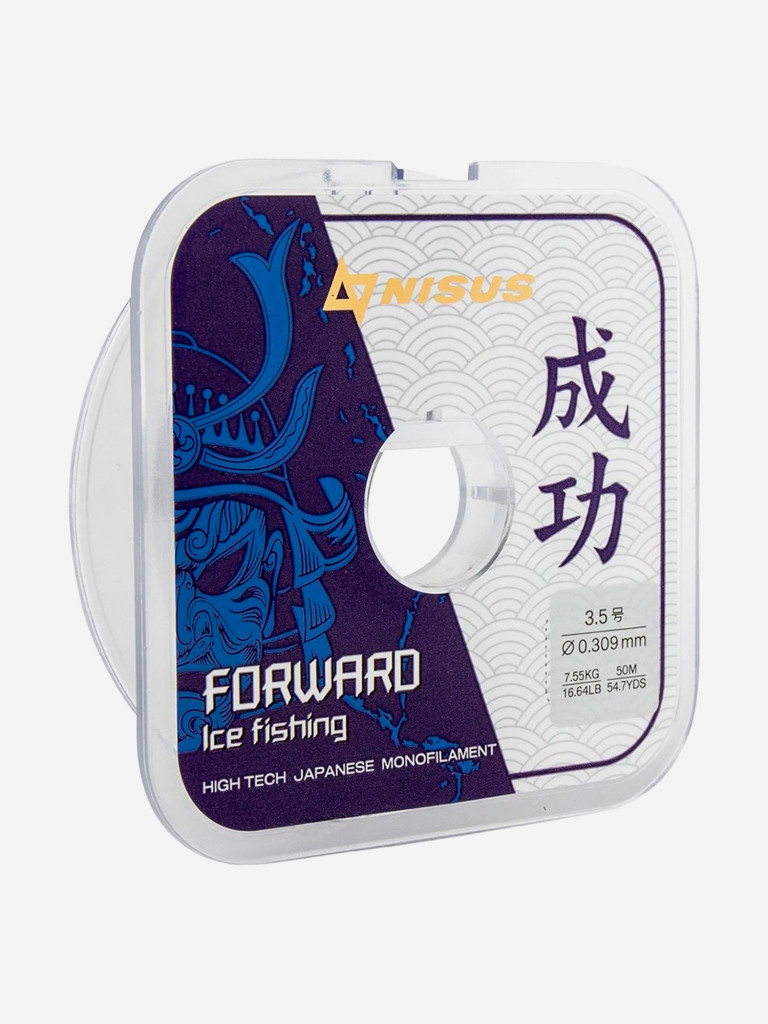 Леска для рыбалки Nisus FORWARD ICE FISHING Nylon 0,309мм, 50м, 7,55кг, прозрачный