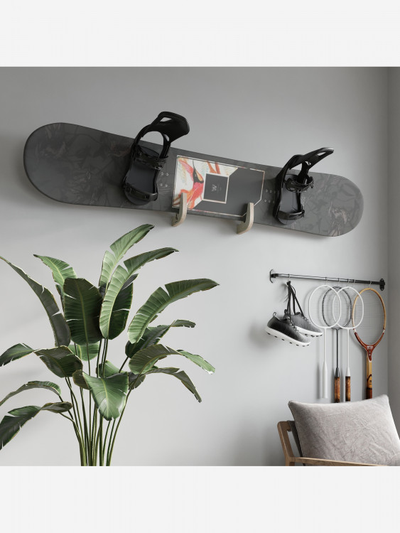 Стойка-держатель для лыж и сноубордов, кронштейн настенный сноу 1