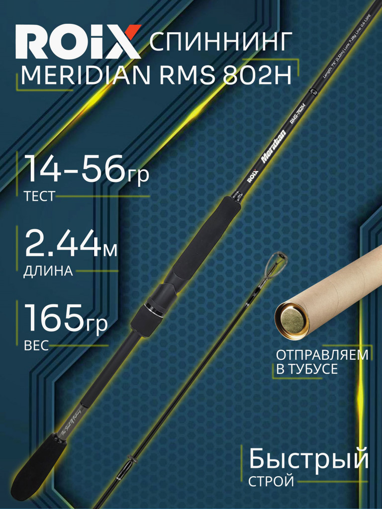 Спиннинг Roix MERIDIAN RMS 802H 2.44м 14-56гр