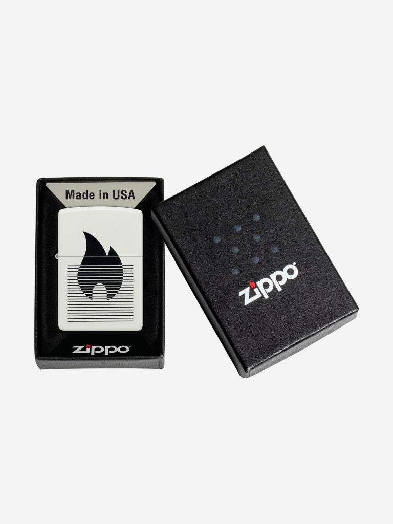 Зажигалка бензиновая ветроустойчивая Zippo Flame Gradient Design White Matte
