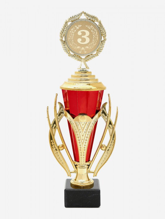 Кубок для награждения за 3 место красного цвета