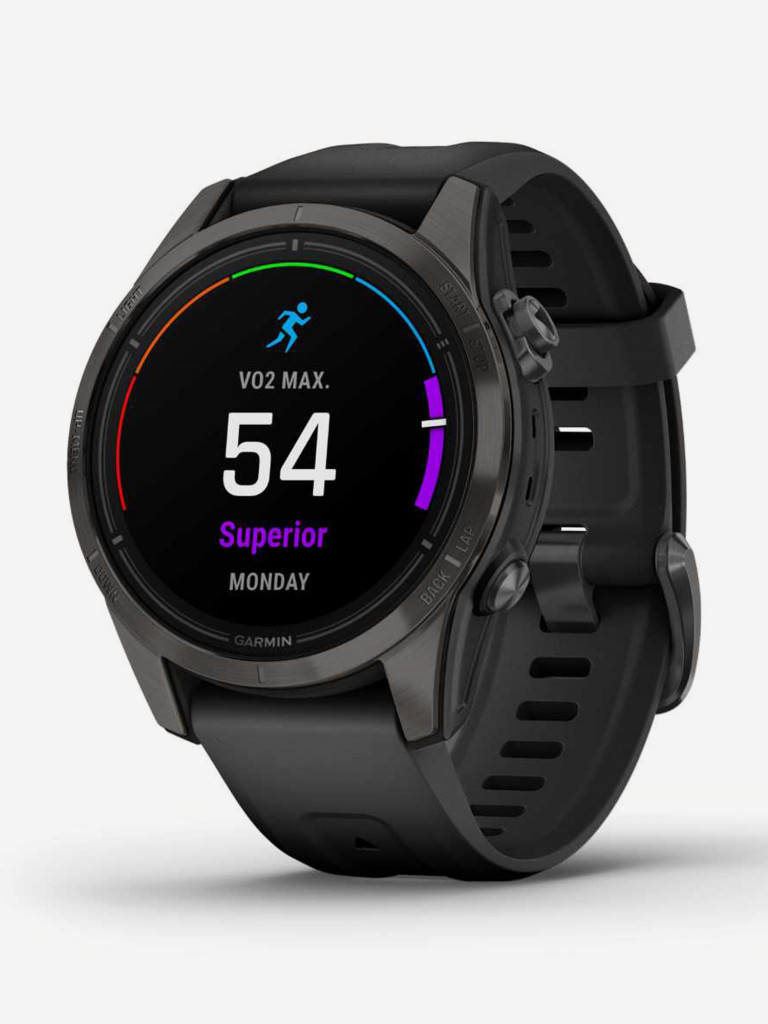 Спортивные часы Garmin EPIX PRO (Gen 2) Sapphire Edition 42 мм, титановый, угольно-серый, DLC, черный ремешок
