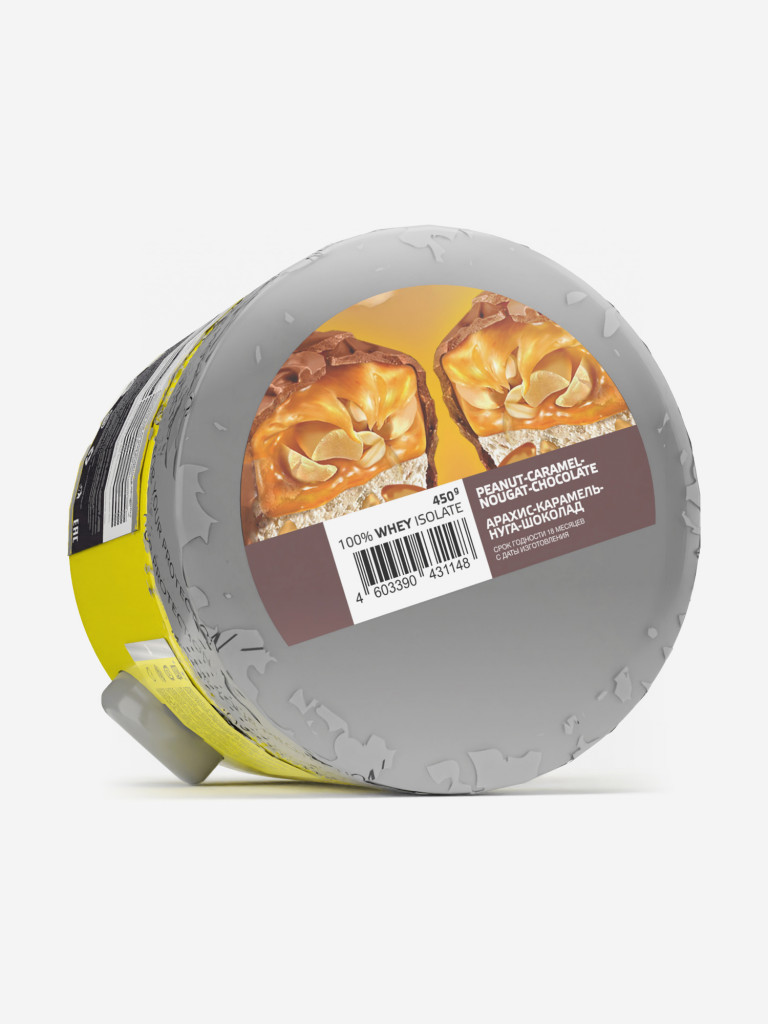 Сывороточный изолят Steelpower 100% Whey Isolate, 450 г, 80% белка, Арахис, Карамель, Нуга, Шоколад (Сникерс)