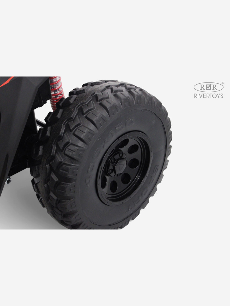 Детский электромобиль RIVERTOYS A707AA LUX NEW 4WD зеленый камуфляж